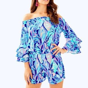 Lilly Pulitzer Calla Off the Shoulder Romper
